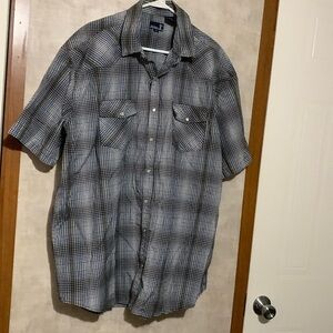 RK Brand men’s Pearl snap button down shirt size 2XLT
